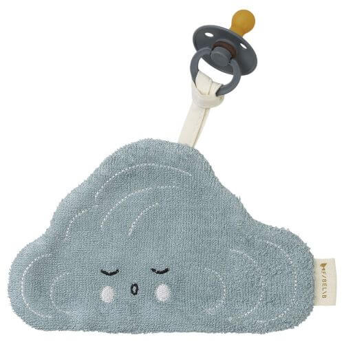 Cloud cuddle blanket with pacifier