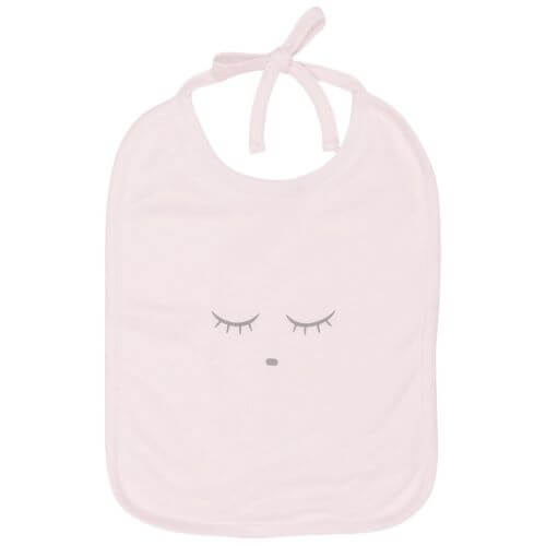 Sleeping cutie bib pink