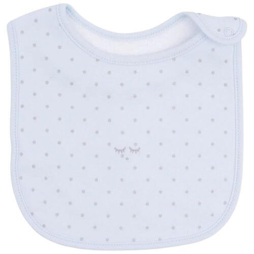 Saturday polka dot bib blue