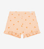 Shell print frilled ribbed shorts