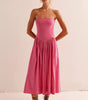 Onda drop-waist tube midi