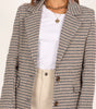 Genevieve small plaid blazer - brown