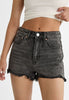 Ripped denim shorts D75