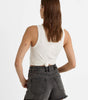 Ripped denim shorts D75