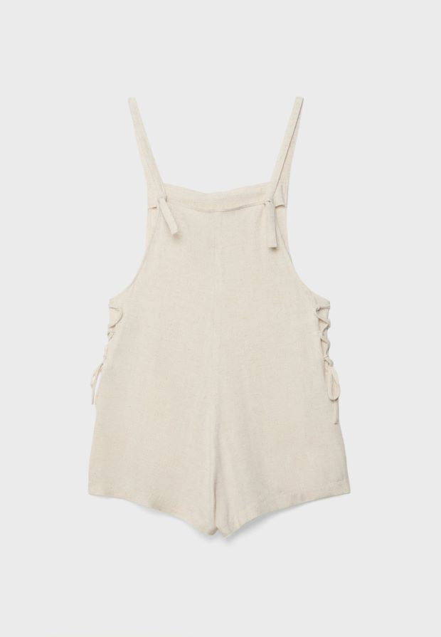 Short dungarees line with linen