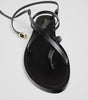 Flat leather sandals with straps