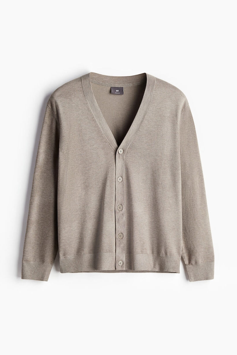 Regular Fit Fine-Knit Cardigan