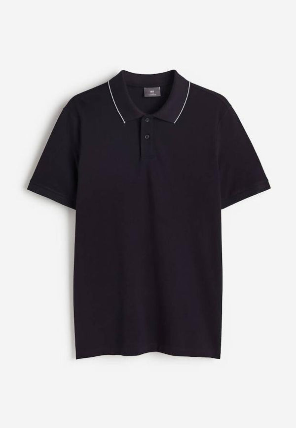 Slim fit cotton polo shirt