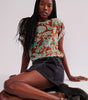 We the free nina printed tee
