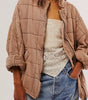 Dolman quilted knit jacket