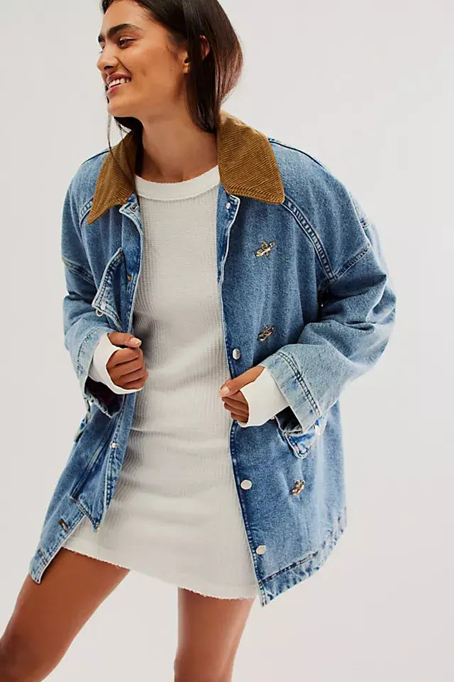 We the free denim barn coat