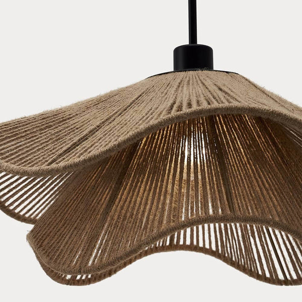 Suspension shade jute natural finish