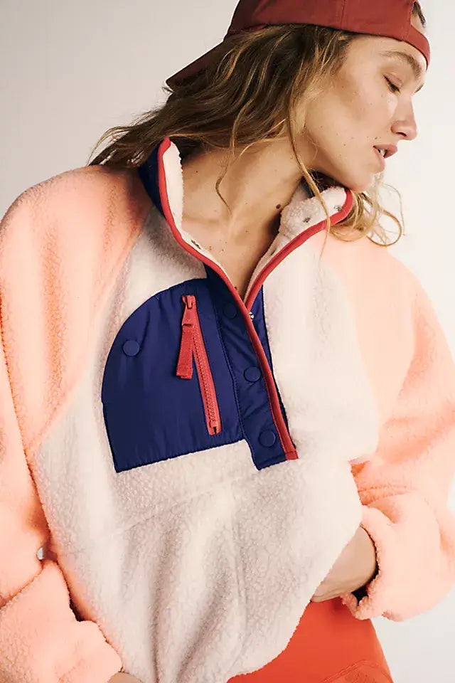 Hit the slopes colorblock pullover