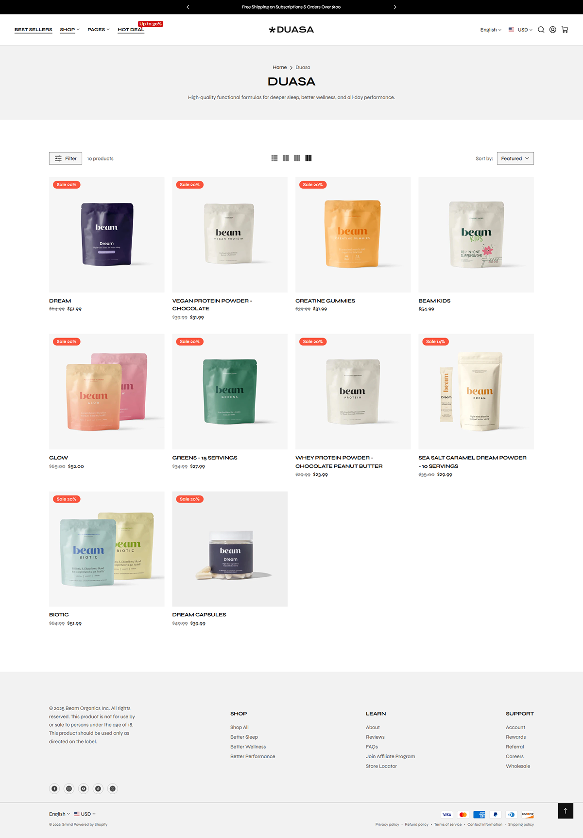 Penas - Collection page