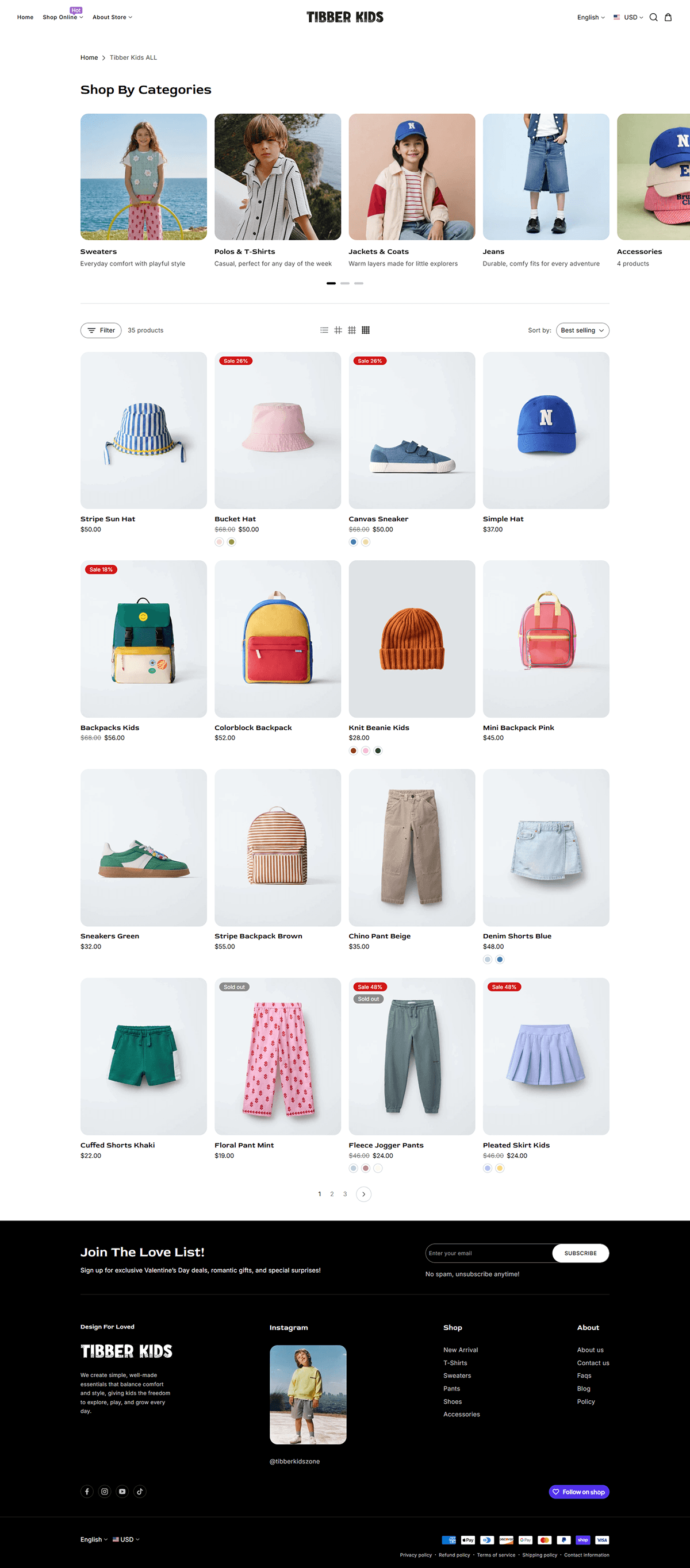 Tibber Kids - Collection page