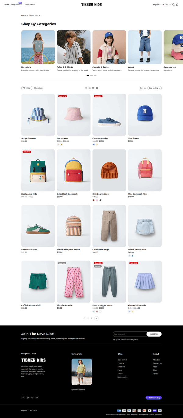 Tibber Kids - Collection page